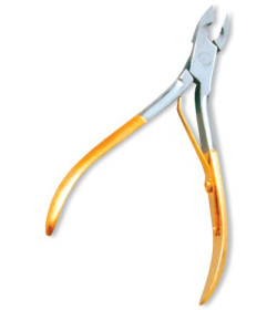 Cuticle Nipper, Single Spring. Half Gold.